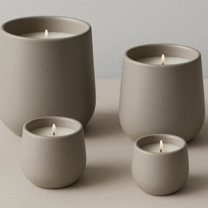 Modern Matte Ceramic Votive Candle Holder Set For Minimalist Bathrooms And Spa Like Ambiance