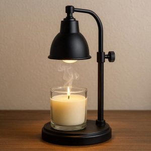 Adjustable Metal Candle Warming Lamp For Flameless Scent Diffusion And Safe Tabletop Lighting